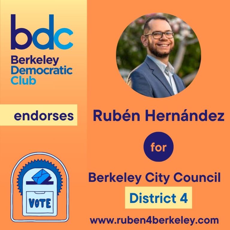 BDC endorses Rubén Hernández for Berkeley City Council District 4